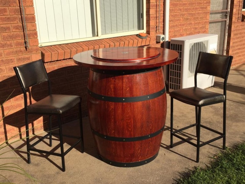 How to Make a Wine Barrel Table With Built in Wine Bucket