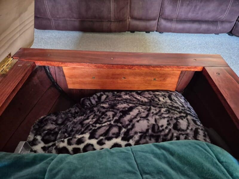 Support added inside wine barrel