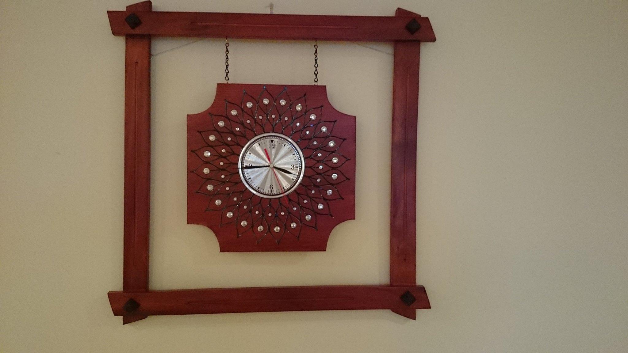 Clock from wood scraps