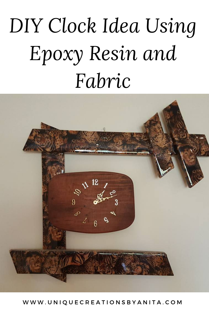 Diy Clock using fabric and epoxy Resin