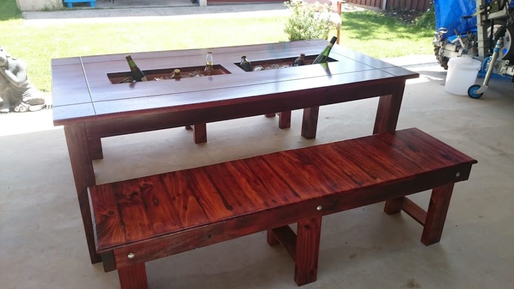 How to make a Trough Party Table/cooler table/picnic table