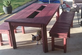 How to make a Trough Party Table/cooler table/picnic table