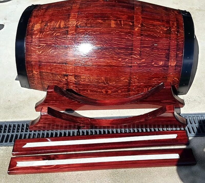 wine barrel ready for assembly