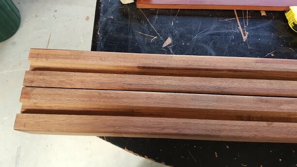 Chiselling grooves clean for a snug cabinet door fit