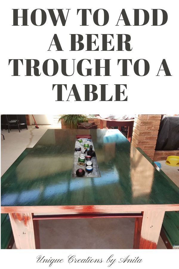 How to add a beer trough to a table