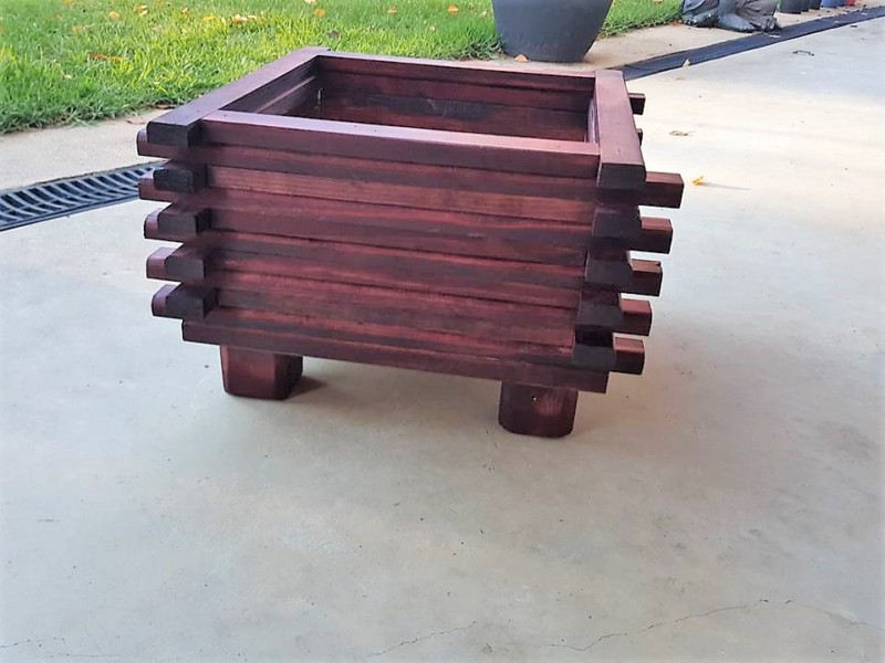 DIY wooden planter