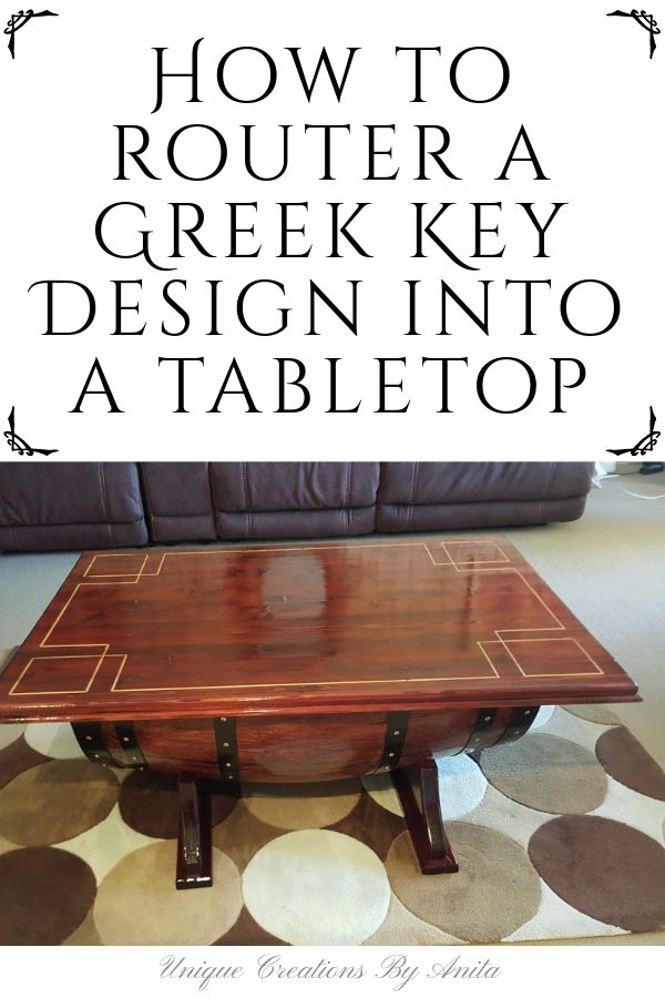 How to router a Greek key design into a tabletop