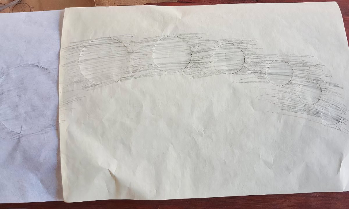 paper scratching to transfer pattern