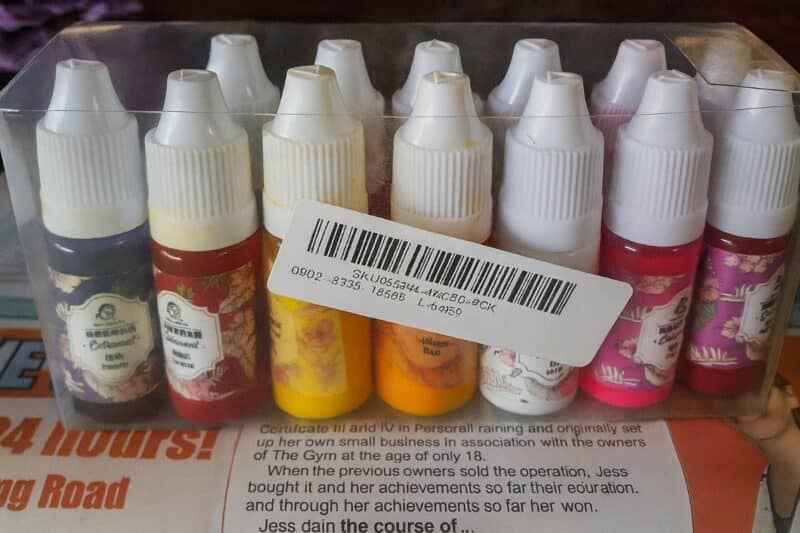 resin pigment colours
