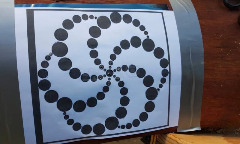 paper template and carbon paper transferring the design