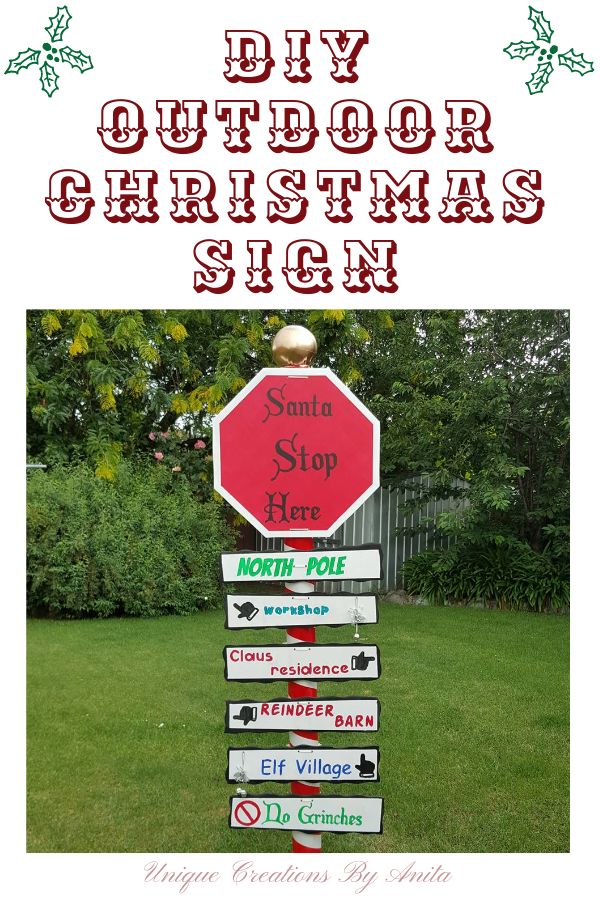 Christmas sign post