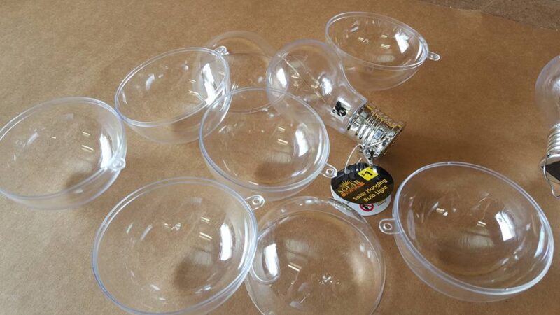 clear christmas baubles
