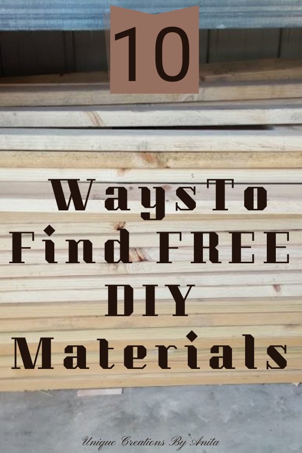 Where to find free diy materials