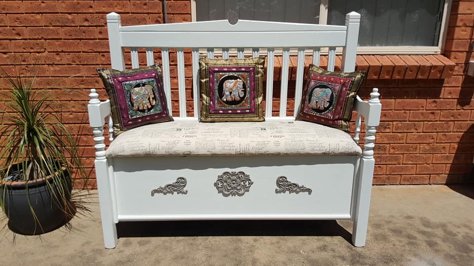 Headboard bench