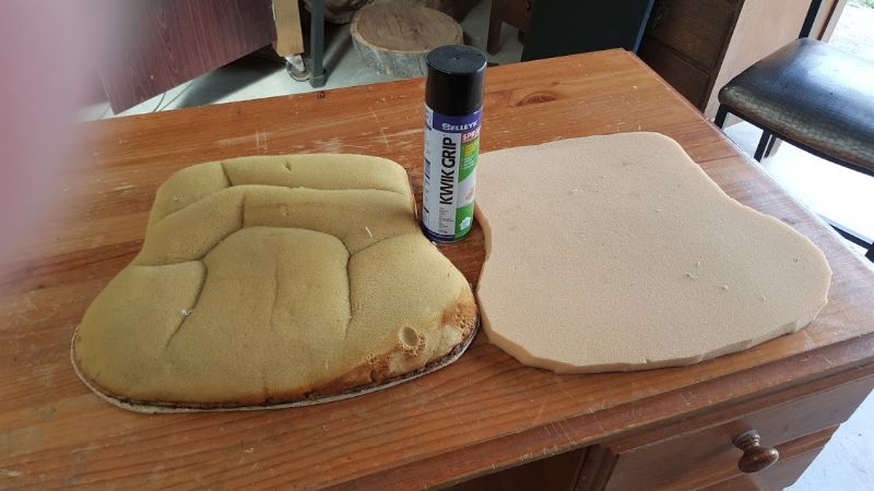 Replacing the broken seat base with a new MDF board