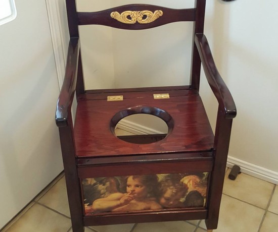 Anitque Commode chair restored