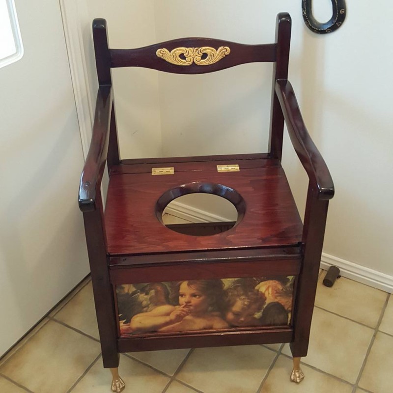 Anitque Commode chair restored