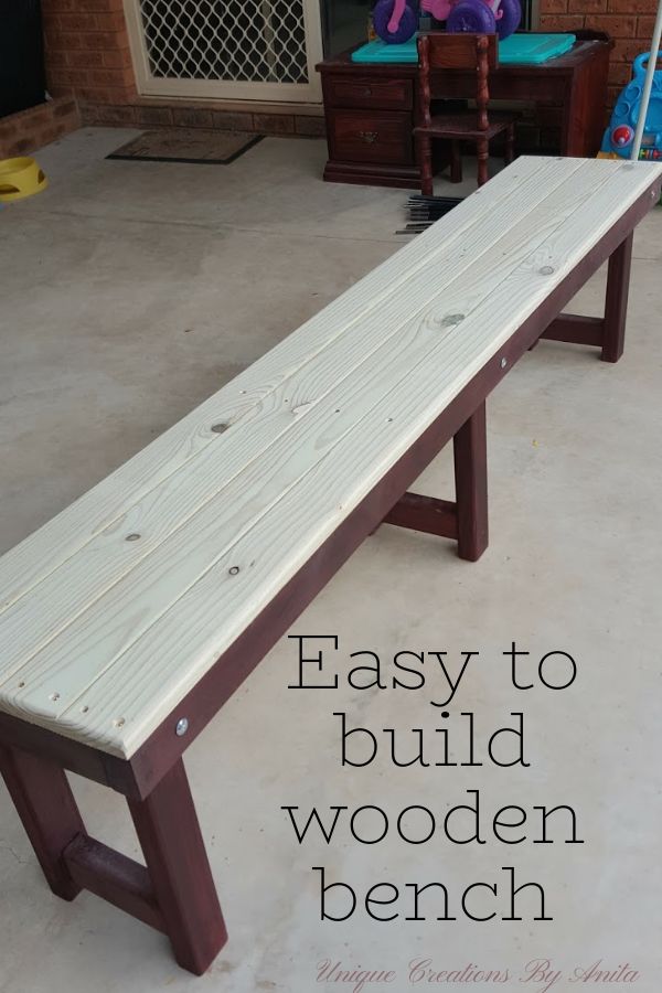 How to Build a Simple Bench - Unique Creations By Anita