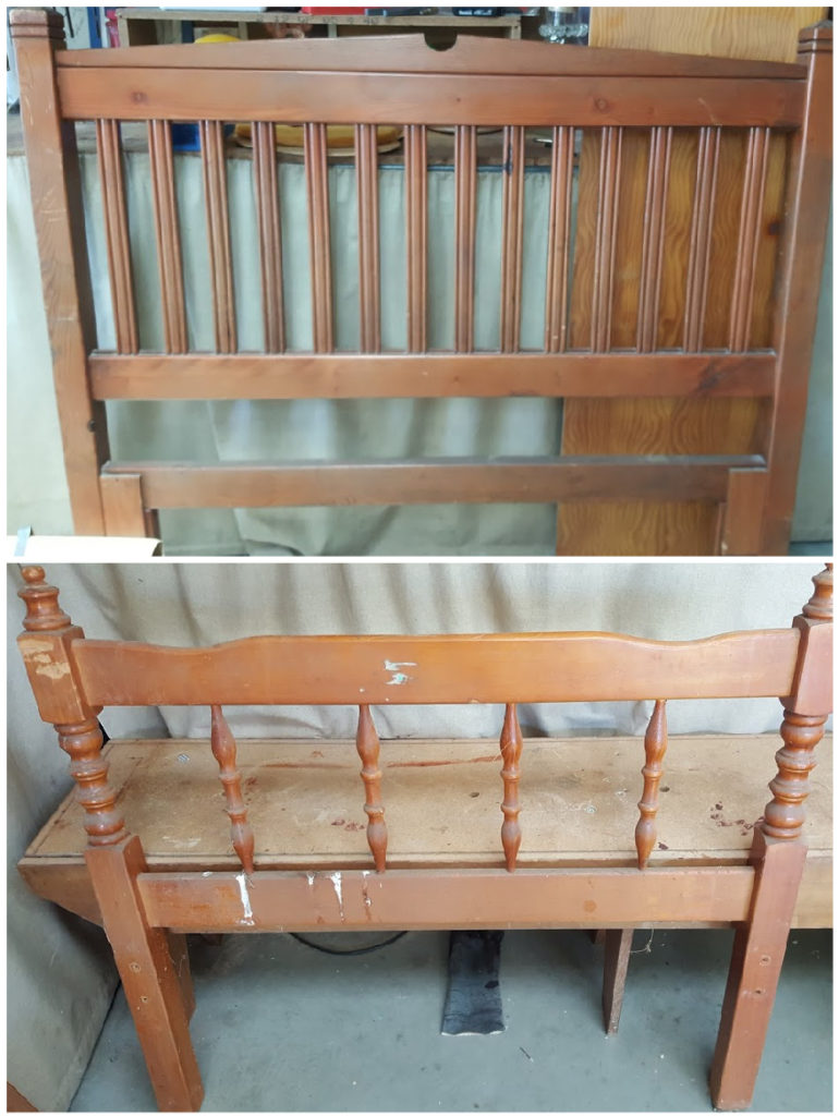 How to make a bench from old Headboards