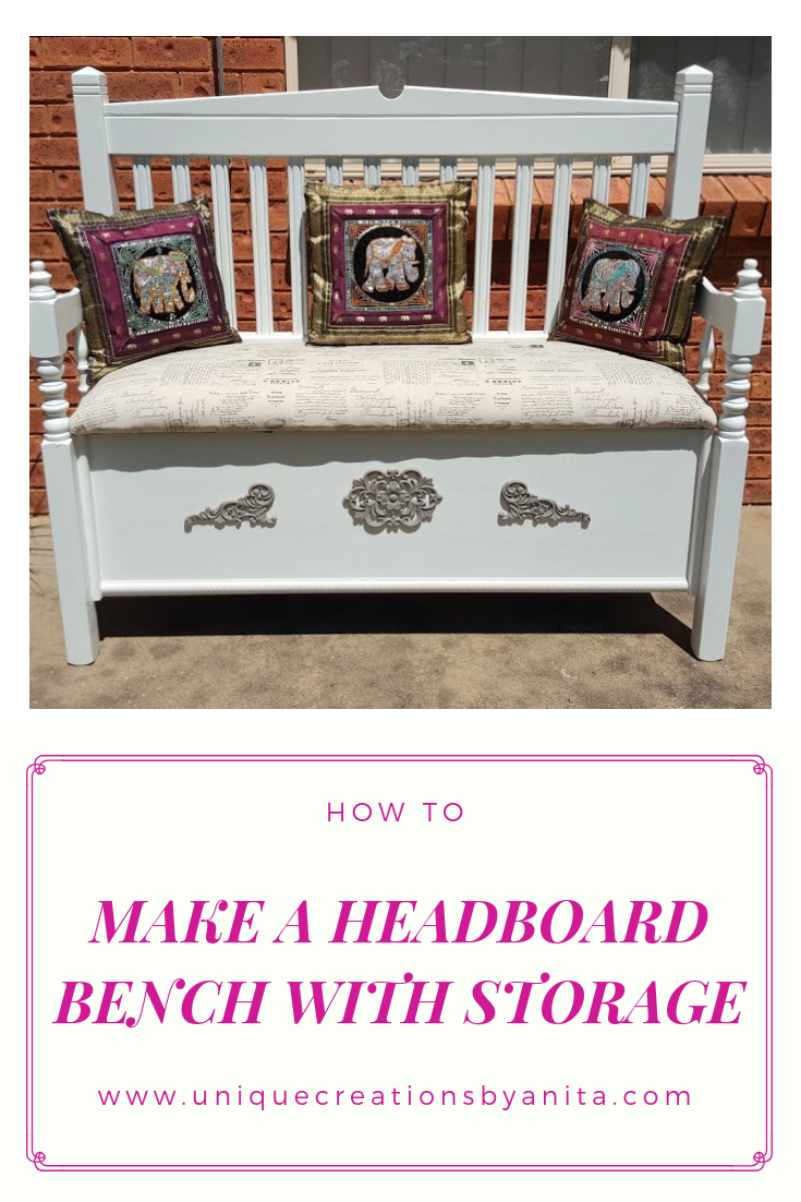 DIY Headboard bench with storage