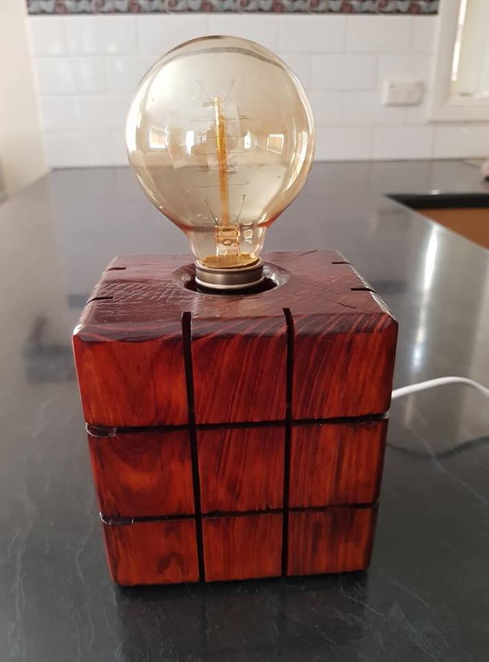 How to Make a Simple Wooden Block Lamp