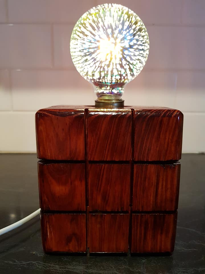 DIY wooden lamp