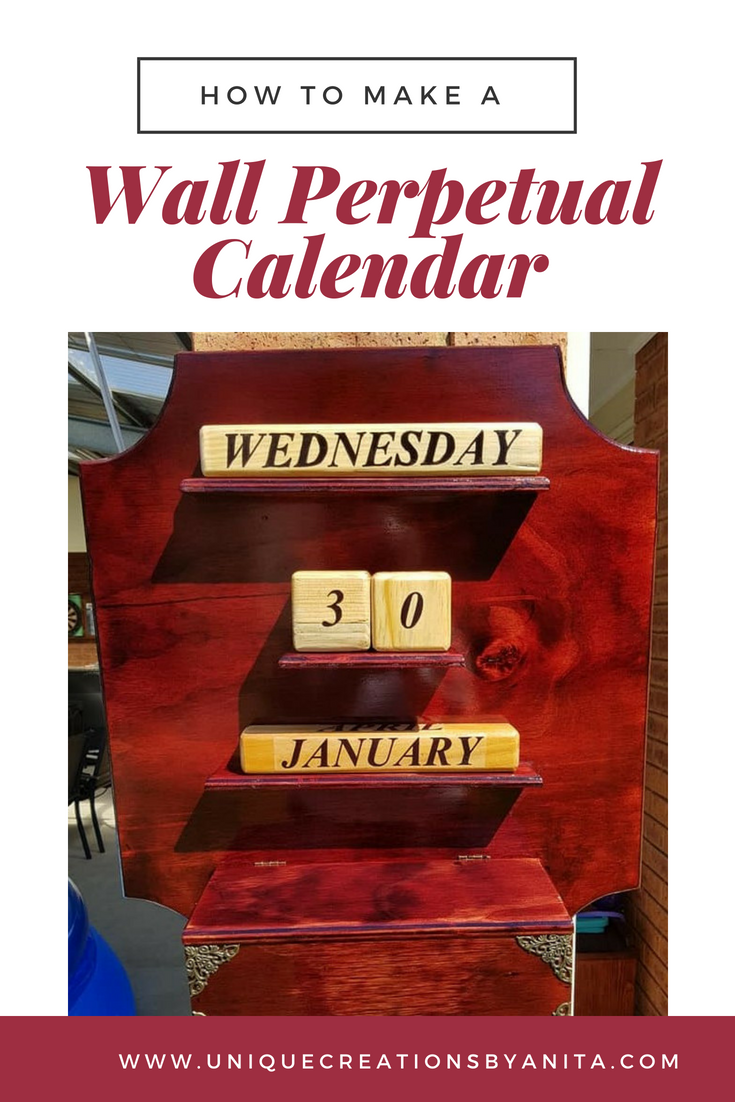 How to Make a Wall Perpetual Calendar Unique Creations By Anita