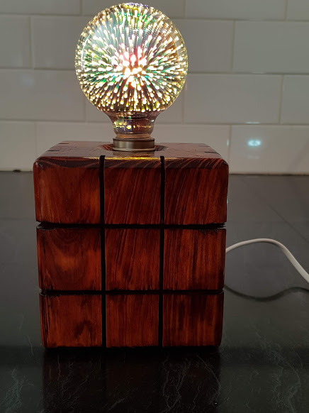 How to Make a Simple Wooden Block Lamp