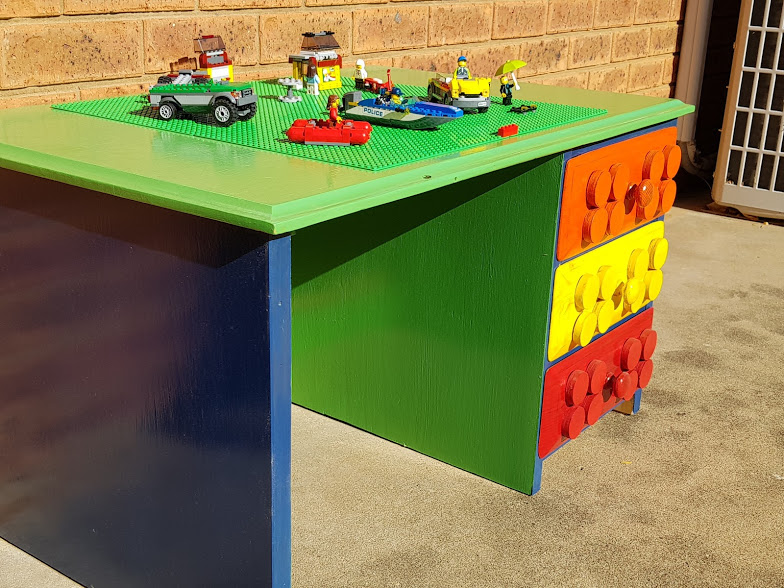 Old Study Desk Repurposed into a Lego/Activity Table