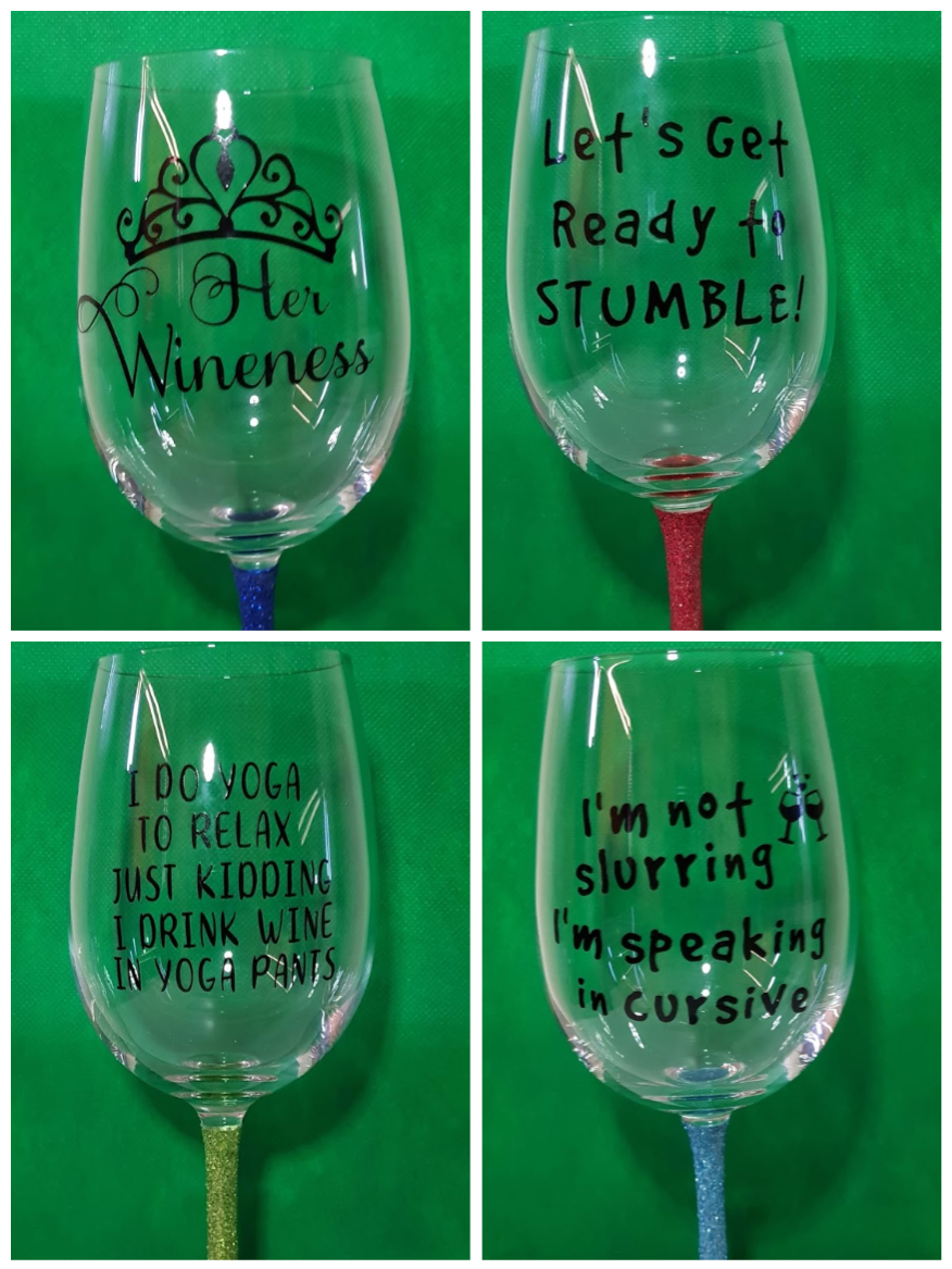 Novelty wine glasses