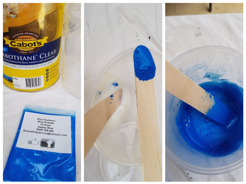Painting with Mica Powder