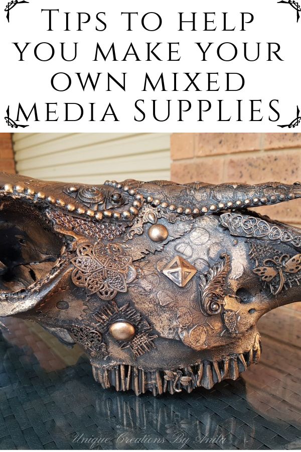 Tips to help you make your own mixed media supplies for mixed media art.