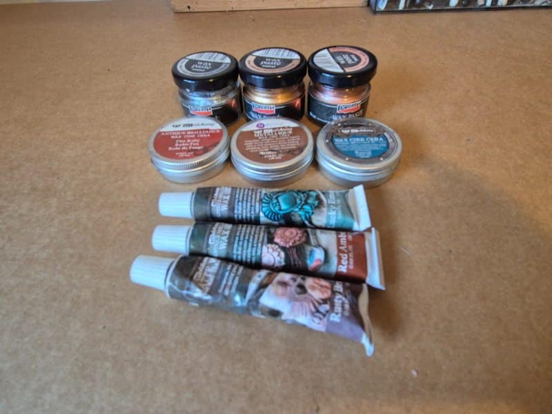 Store bought metallic wax paste examples.