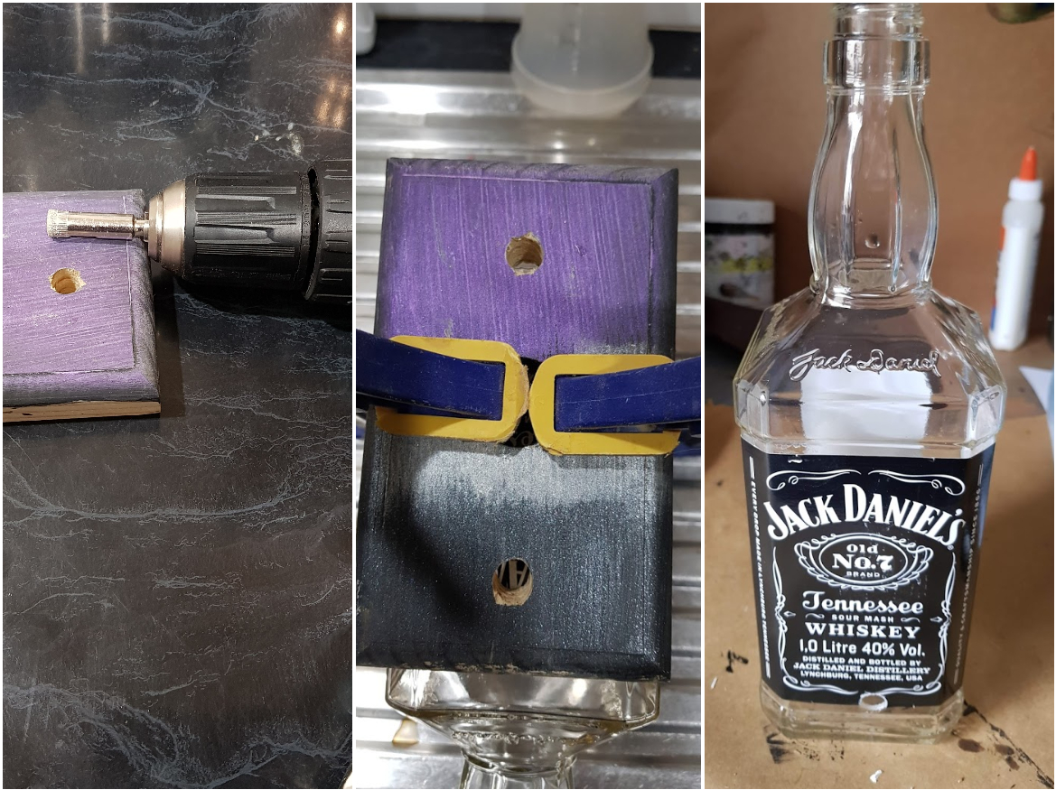 How to drill a hole in a glass bottle