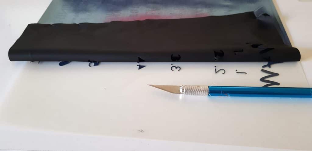 Cut and weed HTV vinyl