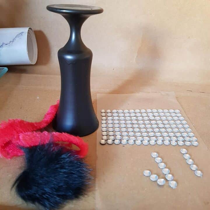 Decorated Halloween skull with beads