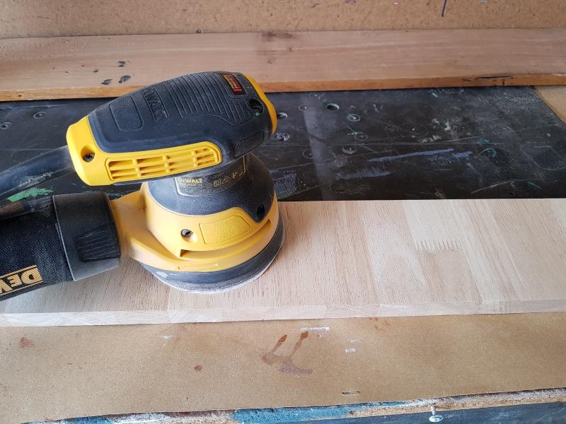 Wooden base sanded smooth