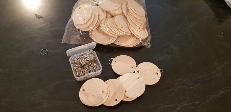 Wooden disc with holes