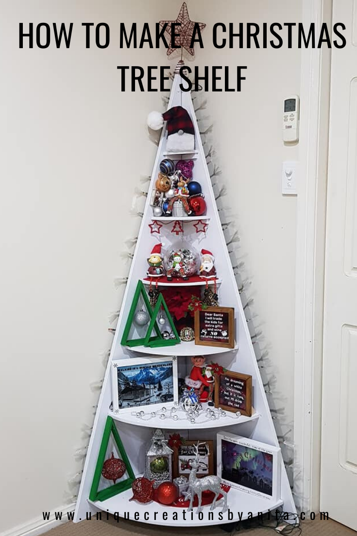 How To Make A Corner Christmas Tree Shelf Unique Creations By Anita