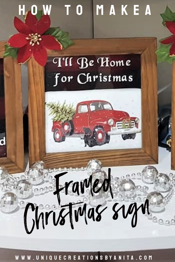 Framed Christmas Signs from Unique Creations by Anita