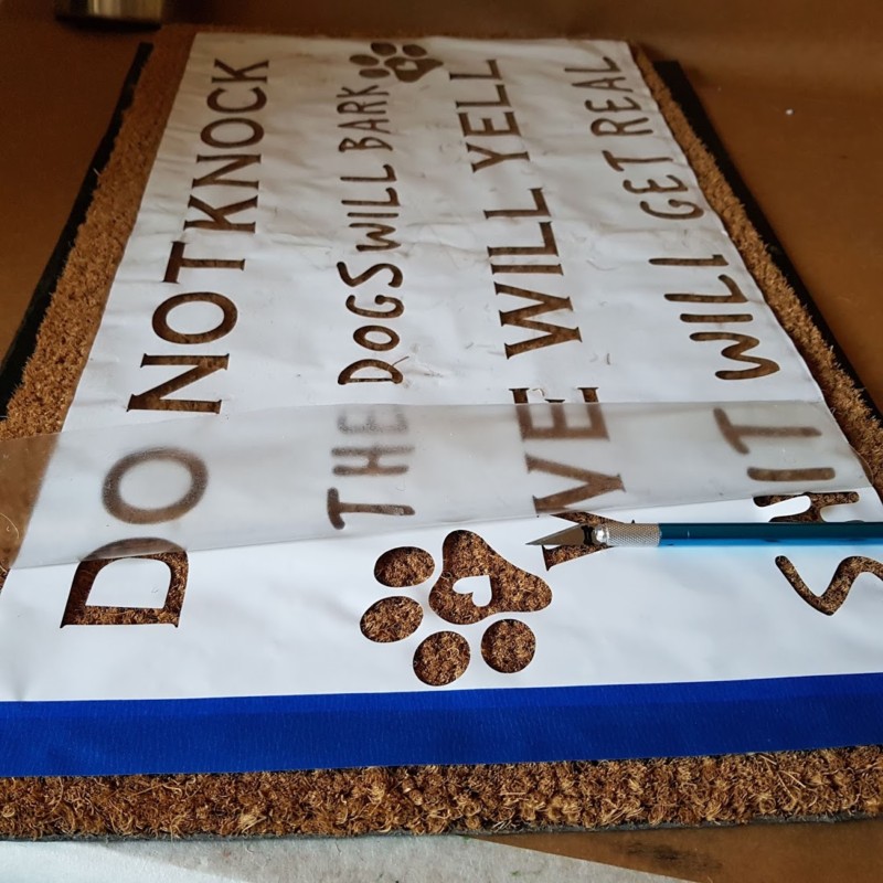 DIY Cricut funny doormat