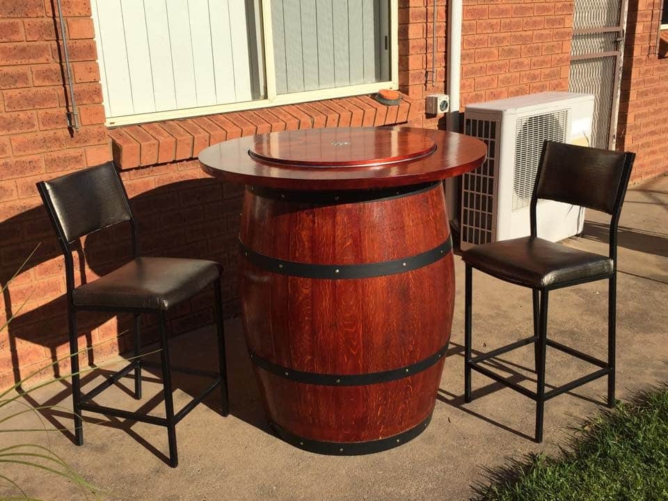 How to make a Personalized Wine Barrel Table - Unique Creations By Anita