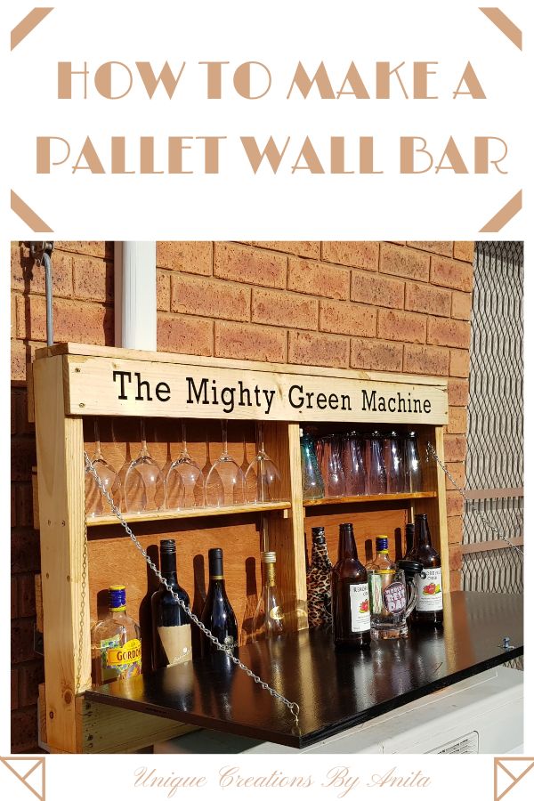 Outdoor wall mounted drop down bar #bar #wallbar #diybar #palletideas