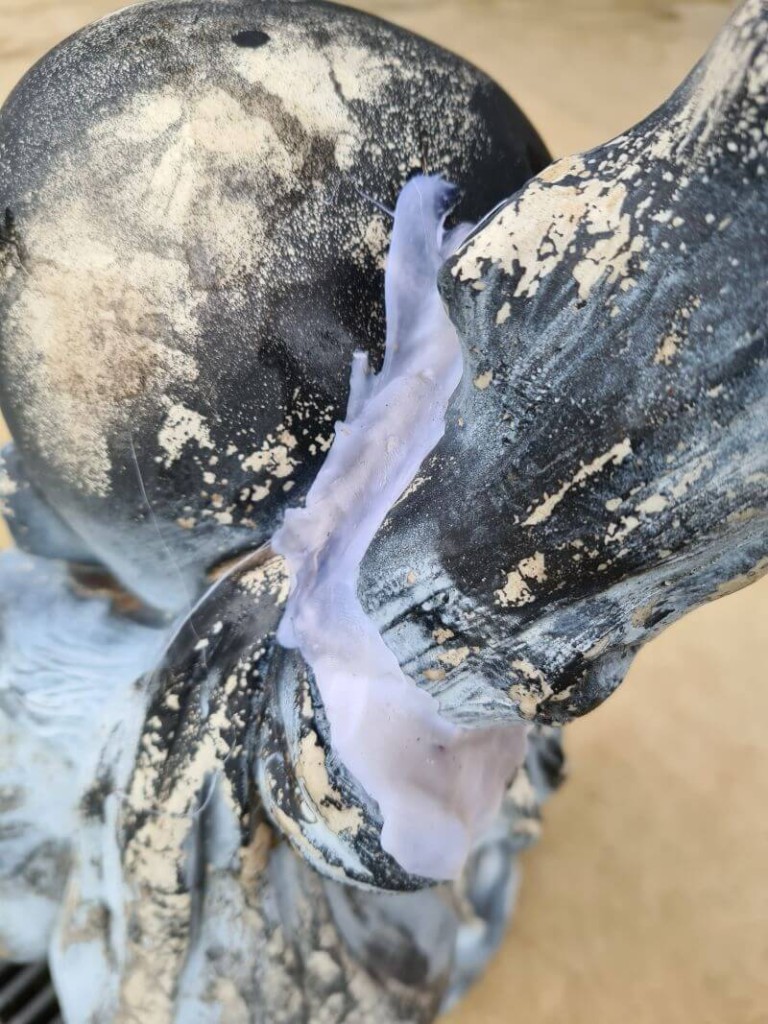 How to use polymorph to repair resin statue. 