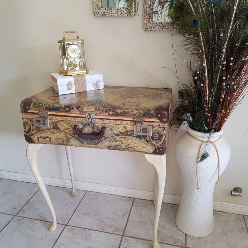 How to repurpose a vintage suitcase into a table