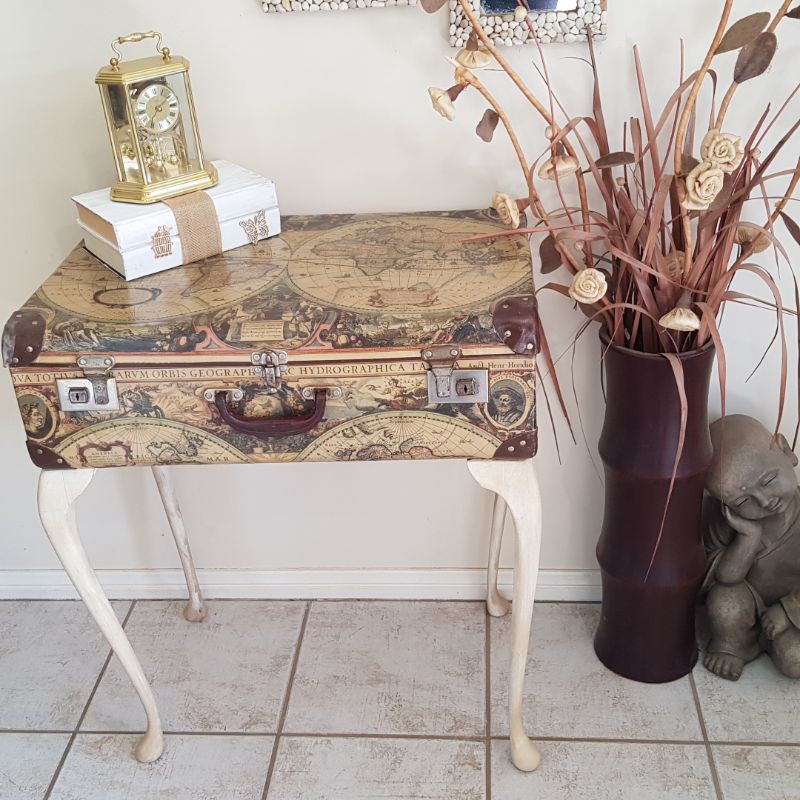 How to repurpose a vintage suitcase into a table