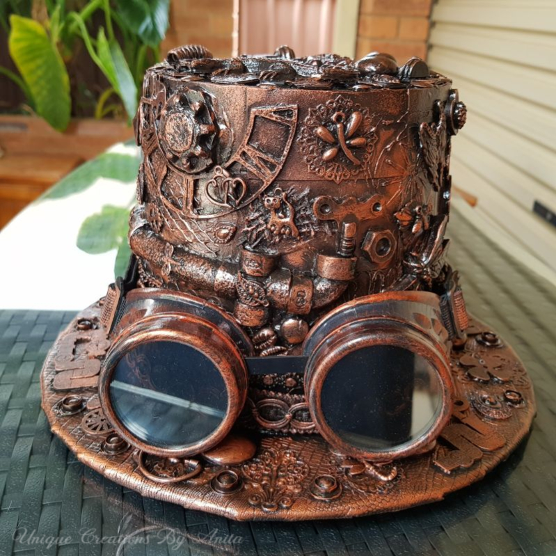 How To Make A Steampunk Hat Unique Creations By Anita   Handmade Steampunk Hat 