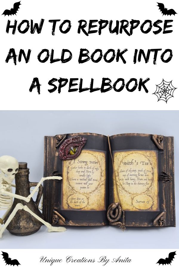 How to repurpose an old book into a spellbook for Halloween