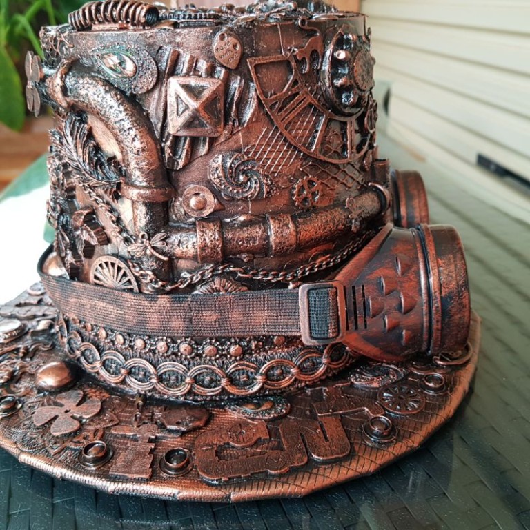 How To Make A Steampunk Hat Unique Creations By Anita   Steampunk Hat 29 768x768 