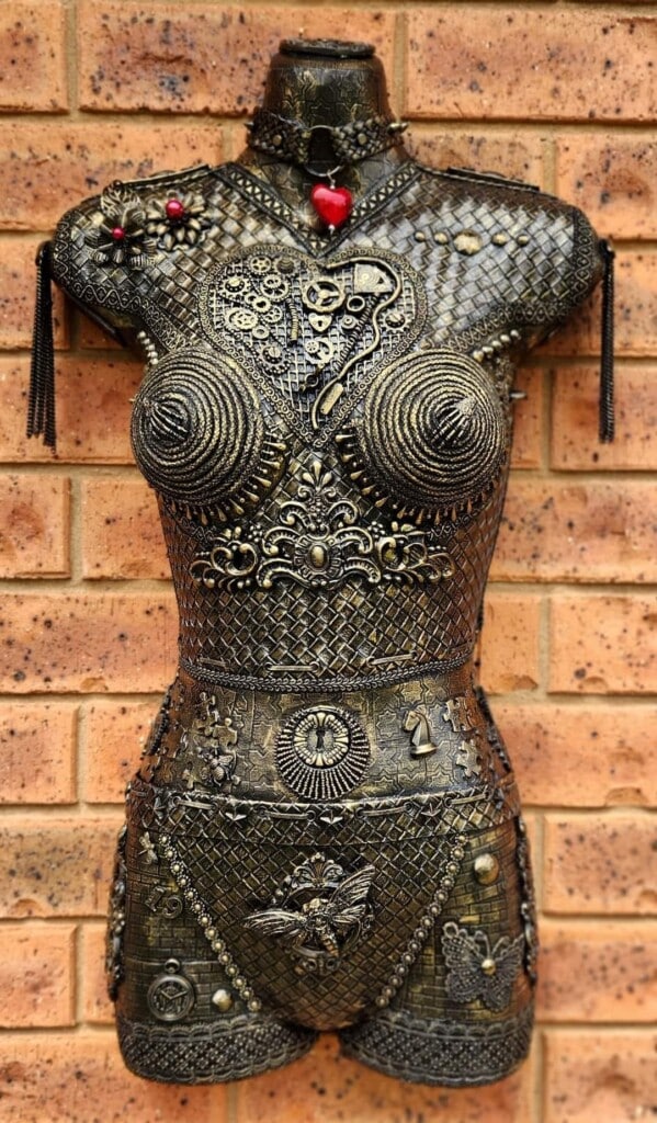 Finished gold assemblage steampunk mannequin